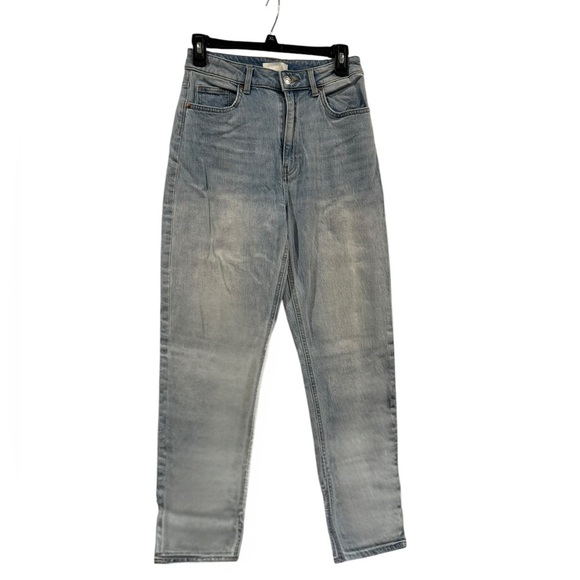 Women’s H&M: High-Rise, Straight, Light Wash Jeans- Size 4 - Picture 1 of 6